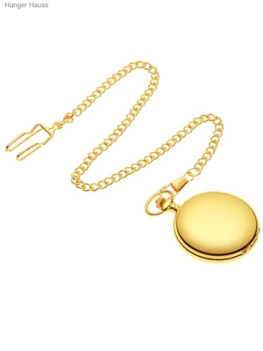 Vintage Pocket Watch with Chain Alloy Quartz Mens Womens